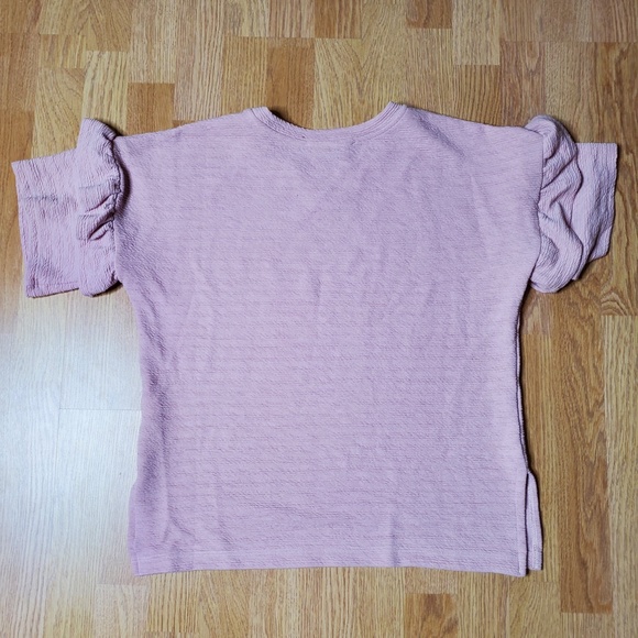French Connection Pink Ruffled Sleeve Top Size XS - Picture 2 of 10